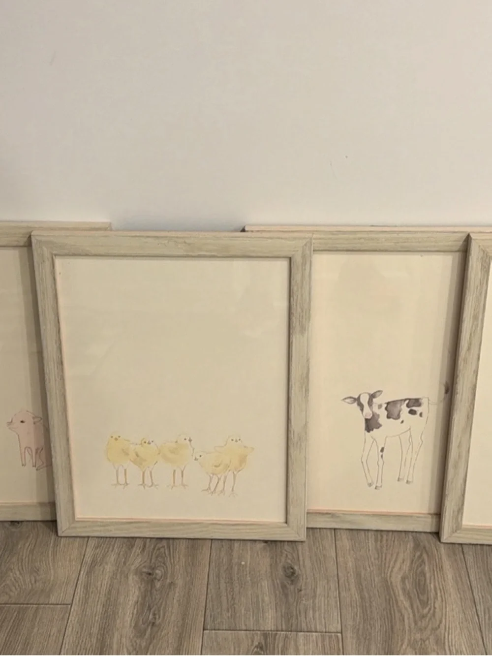 Restoration Hardware Hand-Painted Farm Animal Wall Art Set